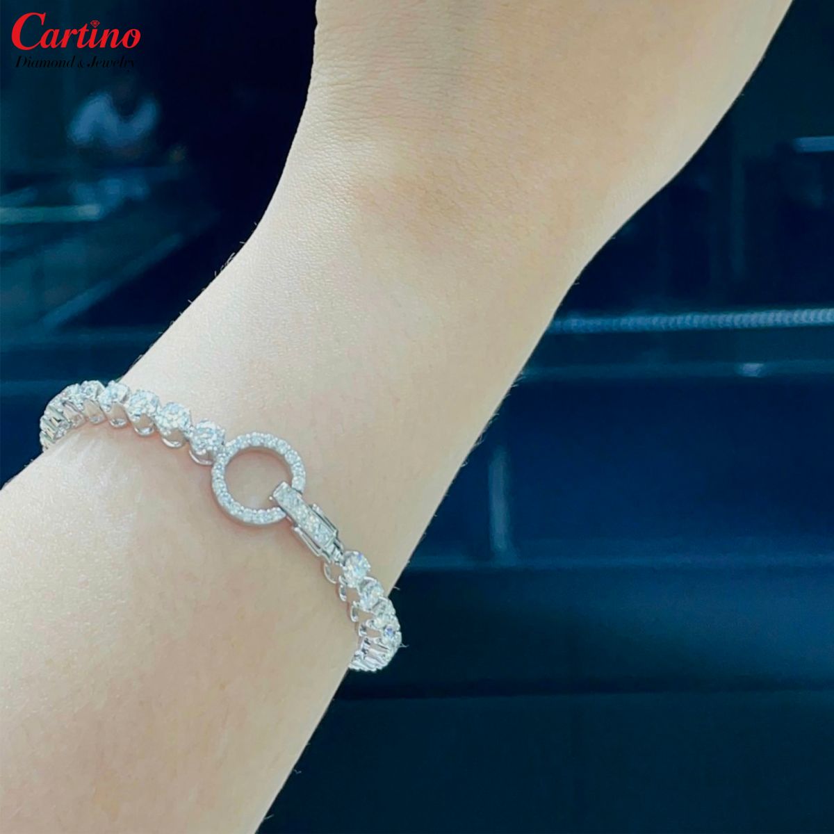 Cartino Diamond & Jewelry: Lắc Tay, Vòng Tay Vàng Trắng Kim Cương