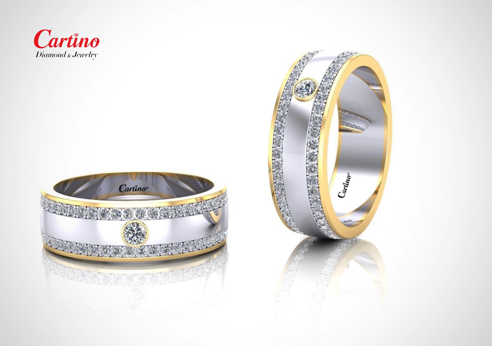 Nhẫn cưới kim cương tại Cartino Jewelry 