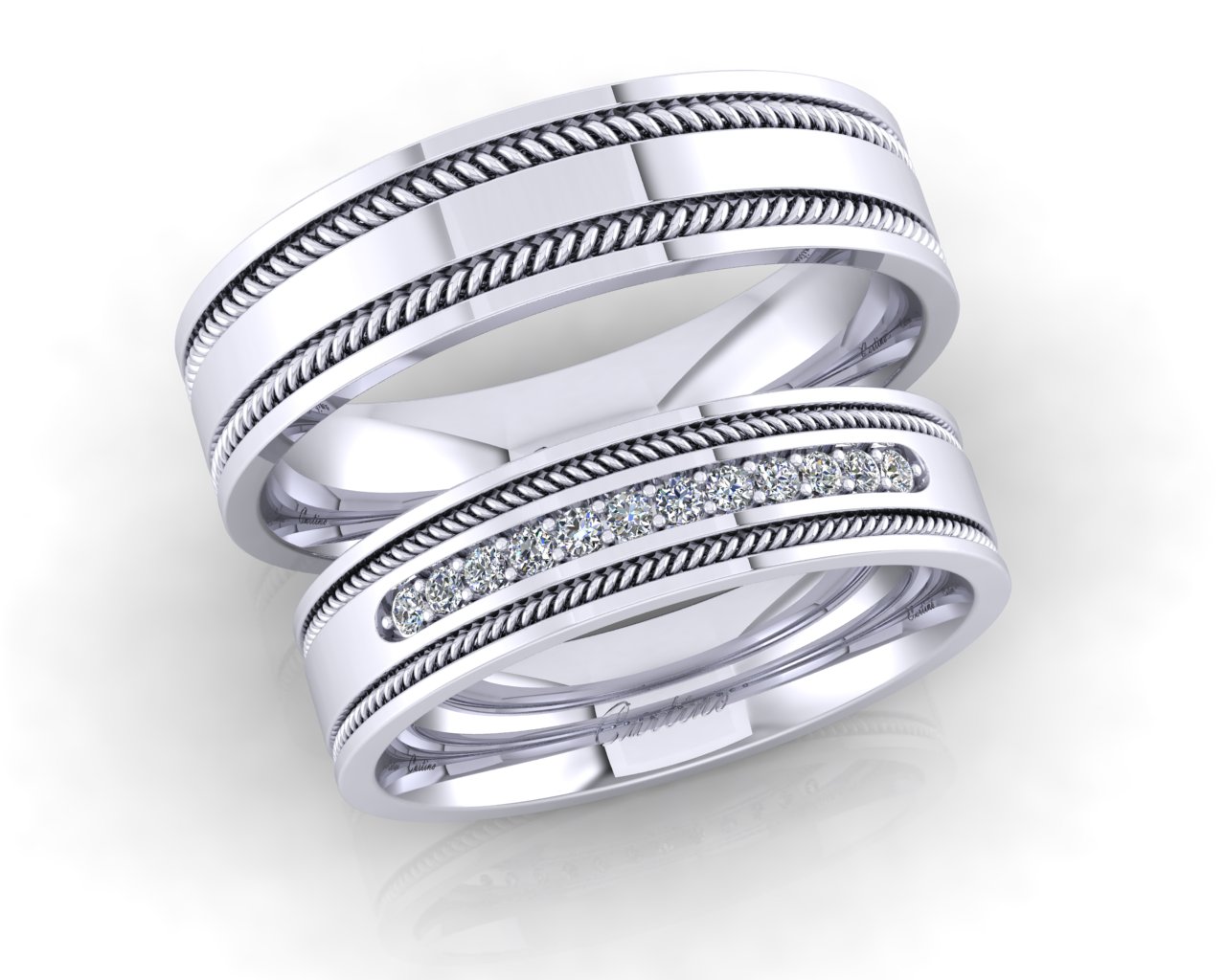 Nhẫn Cưới Bạch Kim _Platinum Làm Bằng Tay Handmade Có Giá Trị Cao