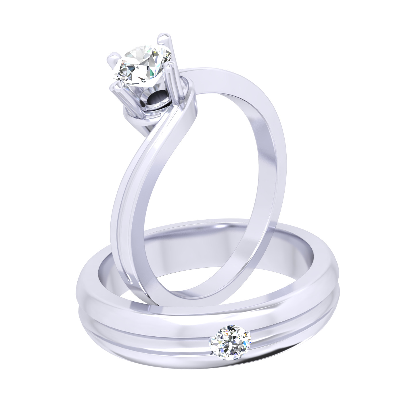 Nhẫn cưới kim cương HEAVEN 1 - NC002T